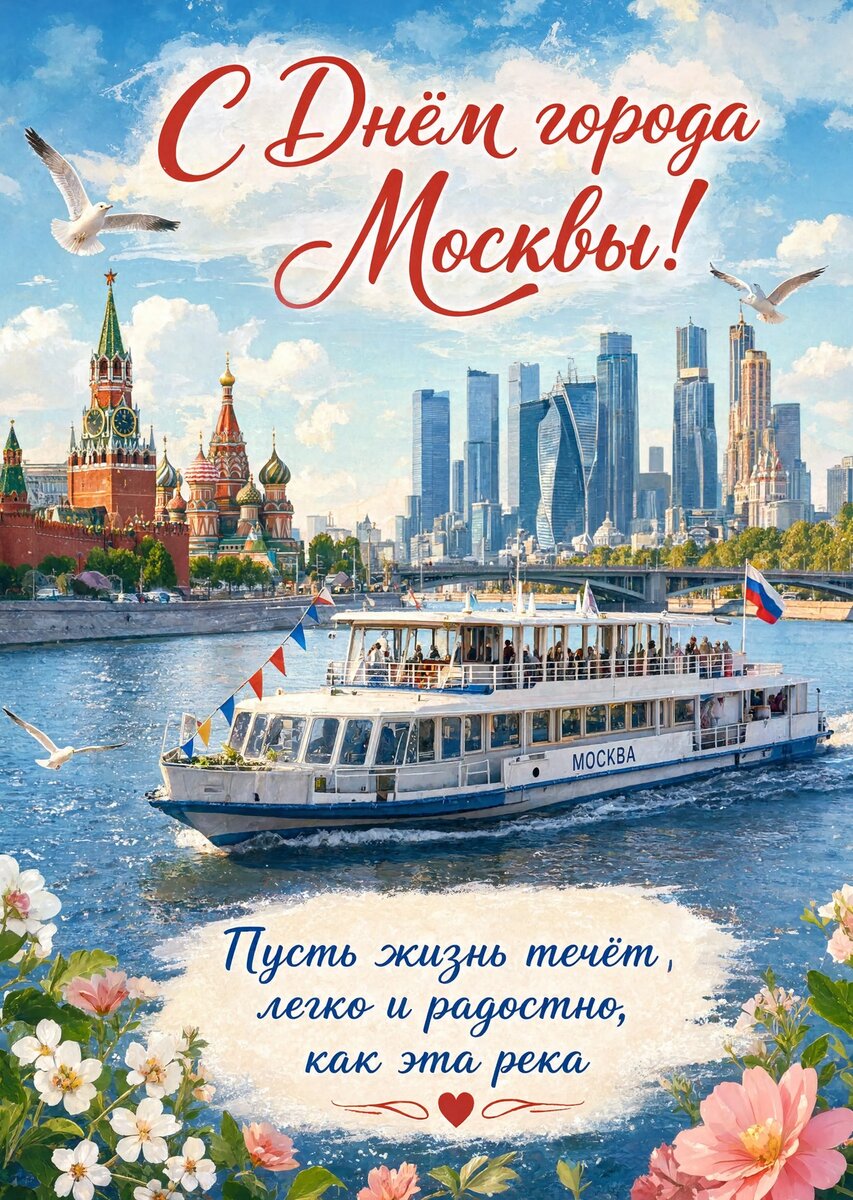 Открытка "С Днём Города Москвы" #31