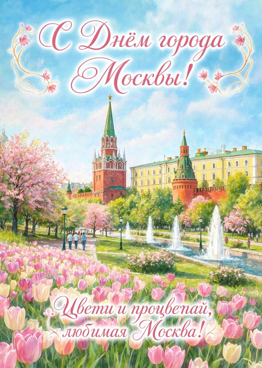 Открытка "С Днём Города Москвы" #35