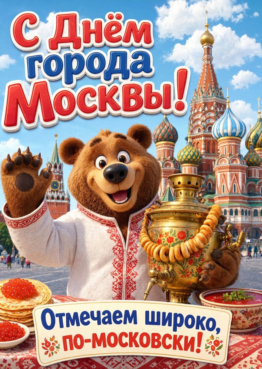 Открытка "С Днём Города Москвы" #37