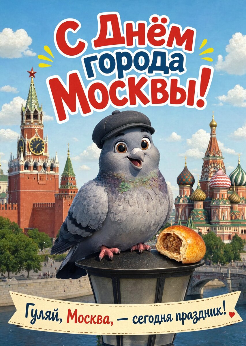 Открытка "С Днём Города Москвы" #42