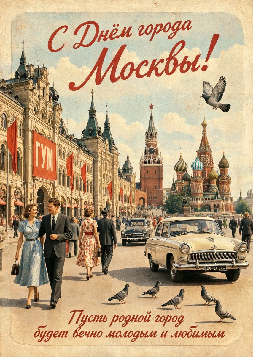 Открытка "С Днём Города Москвы" #44