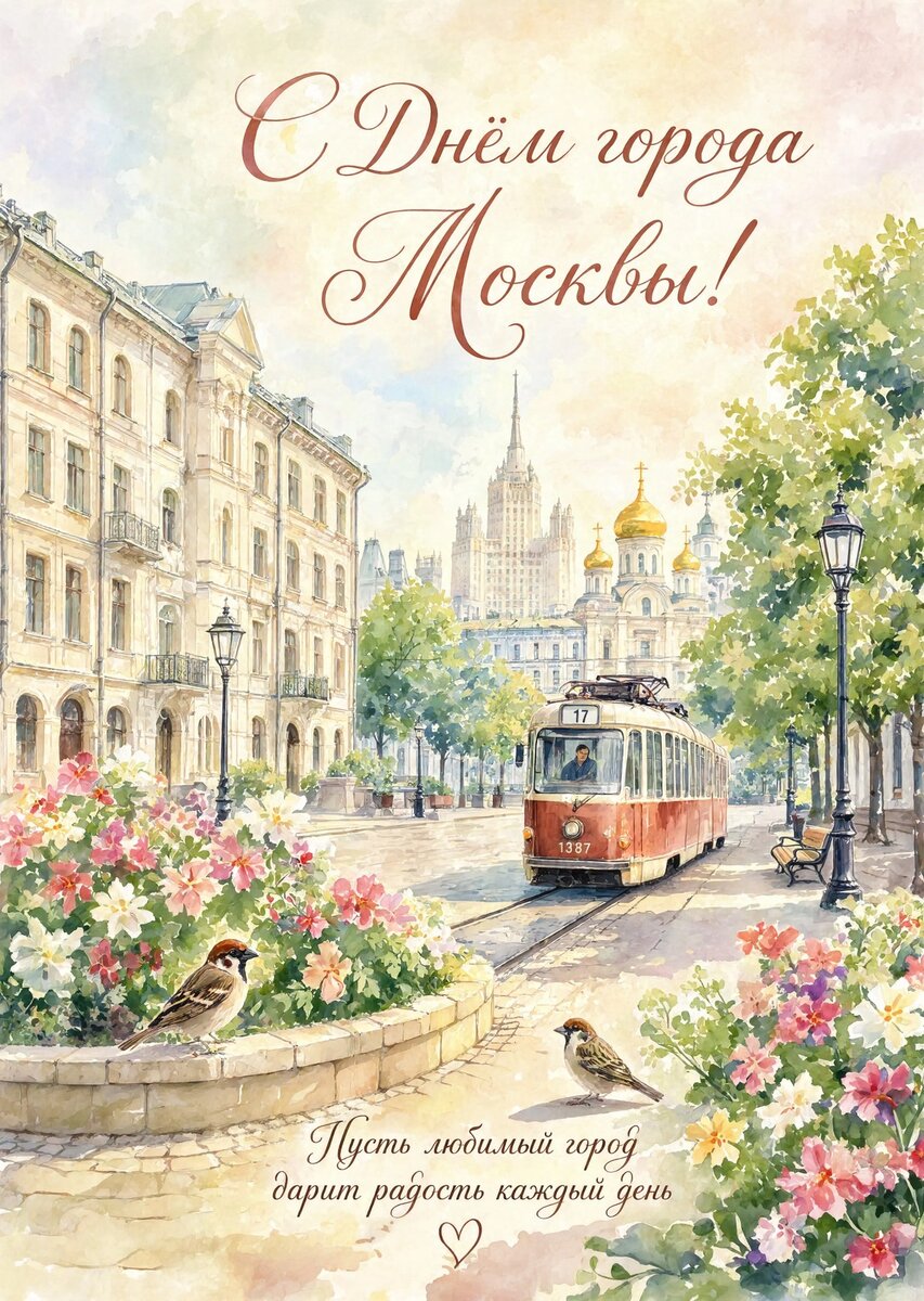 Открытка "С Днём Города Москвы" #46