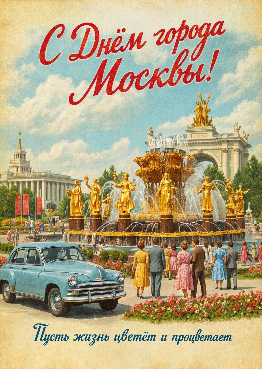 Открытка "С Днём Города Москвы" #8