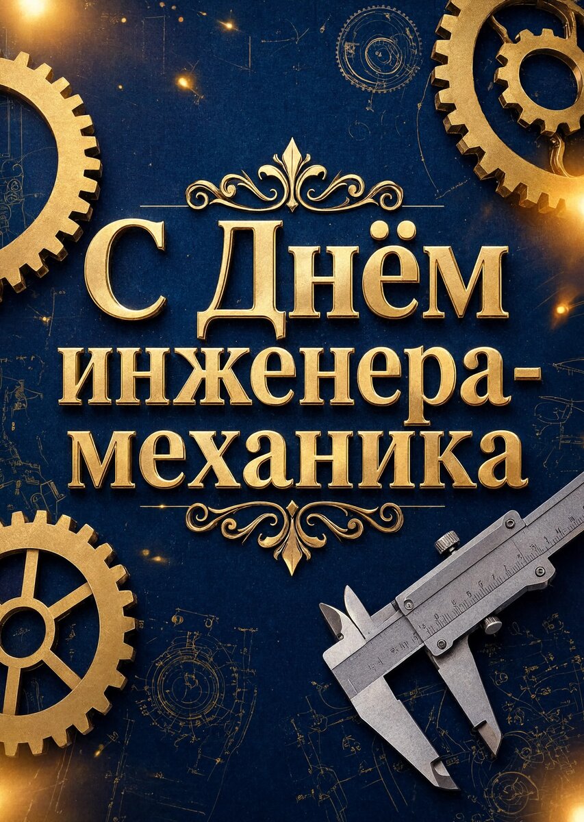 открытка с Днем Инженера-Механика-1