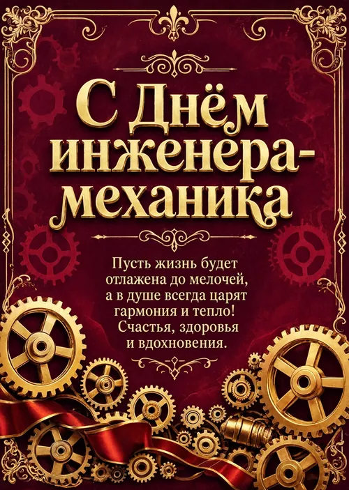 открытка с Днем Инженера-Механика-13