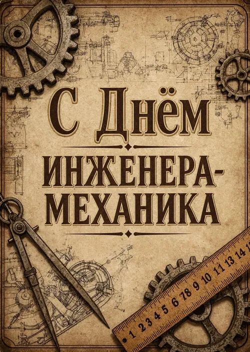 открытка с Днем Инженера-Механика-14