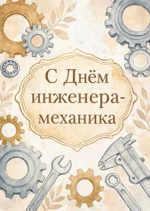 открытка с Днем Инженера-Механика-16