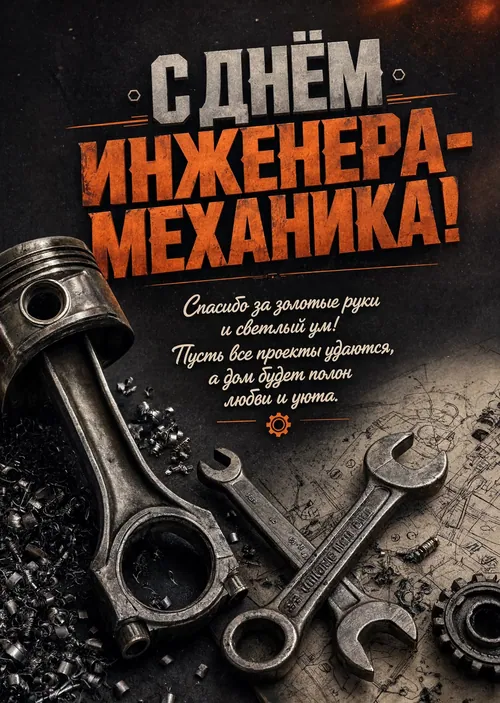 открытка с Днем Инженера-Механика-23