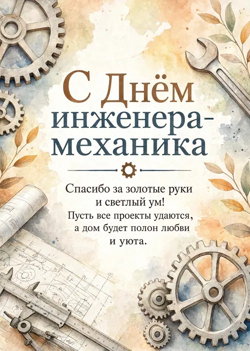 открытка с Днем Инженера-Механика-5