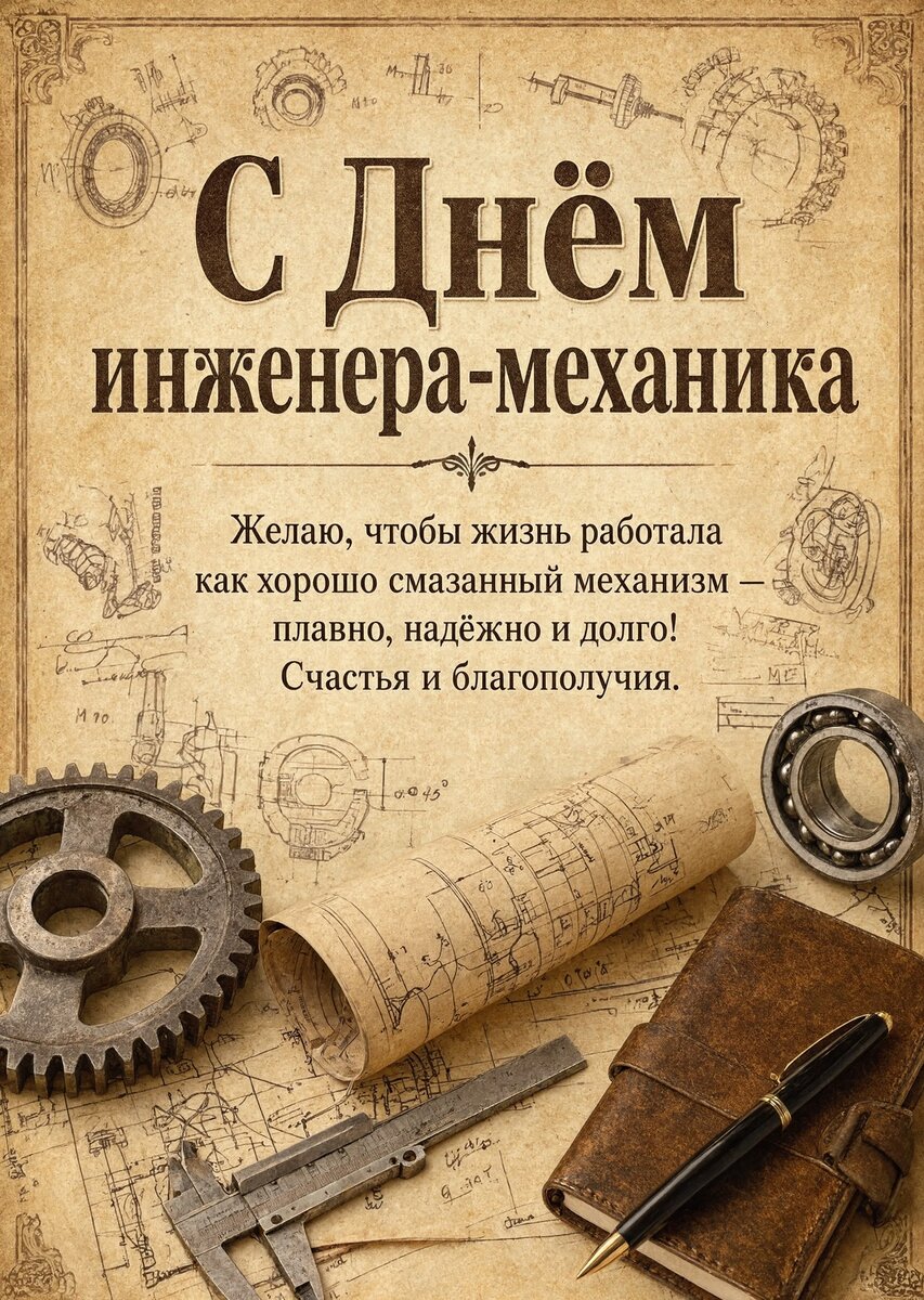 открытка с Днем Инженера-Механика-7