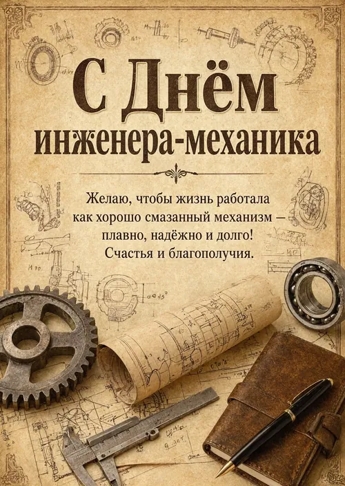 открытка с Днем Инженера-Механика-7