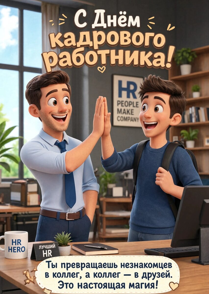 открытка с Днем Кадрового Работника-5