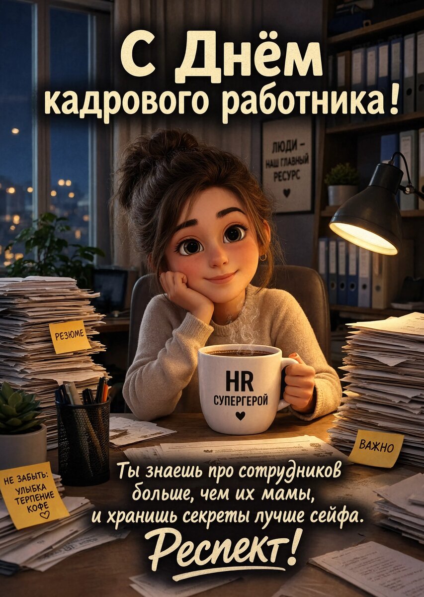 открытка с Днем Кадрового Работника-7