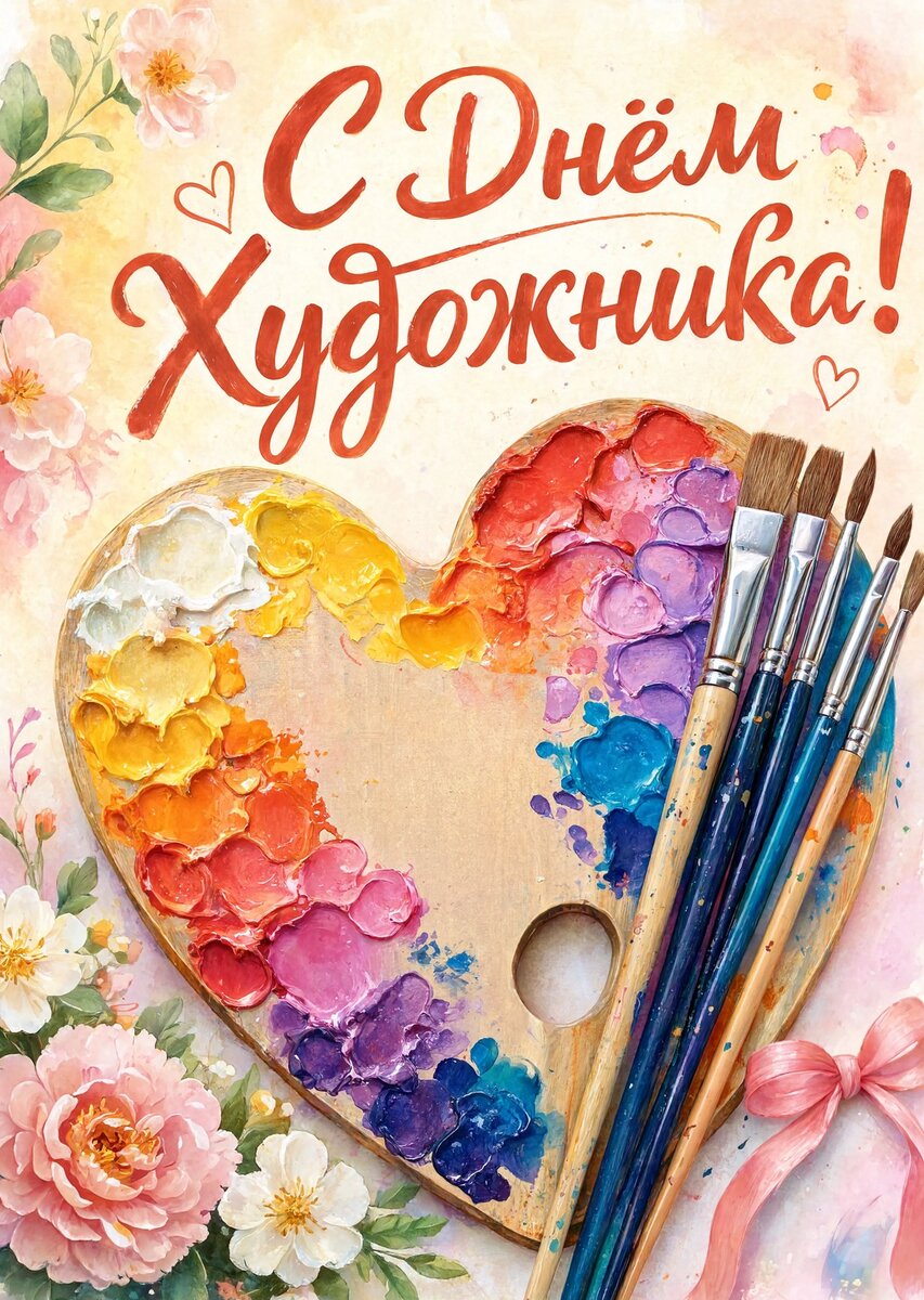 Открытка с Днем Художника-11