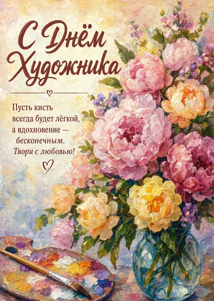 Открытка с Днем Художника-15