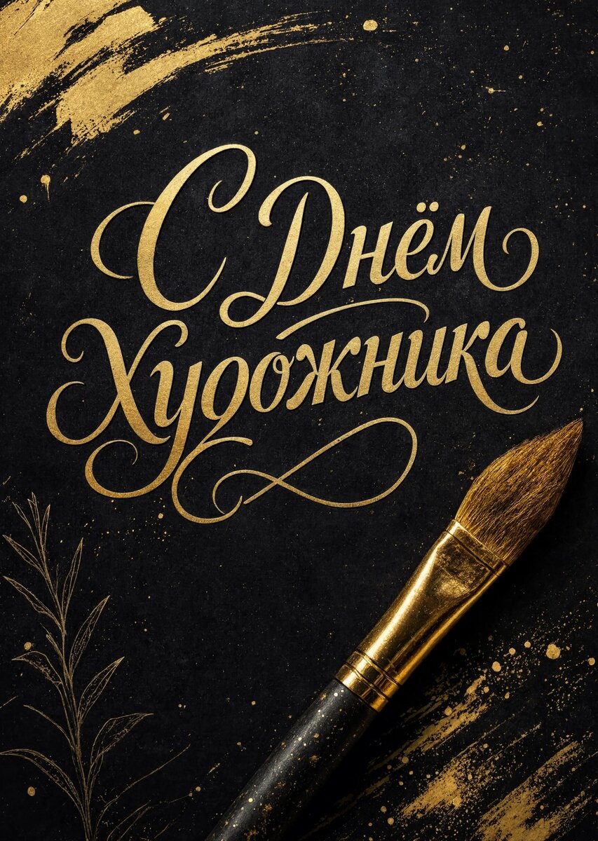 Открытка с Днем Художника-20