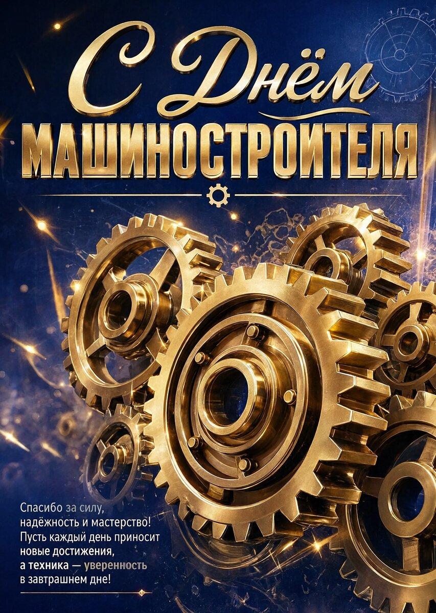 Открытка С днем машиностроителя #10