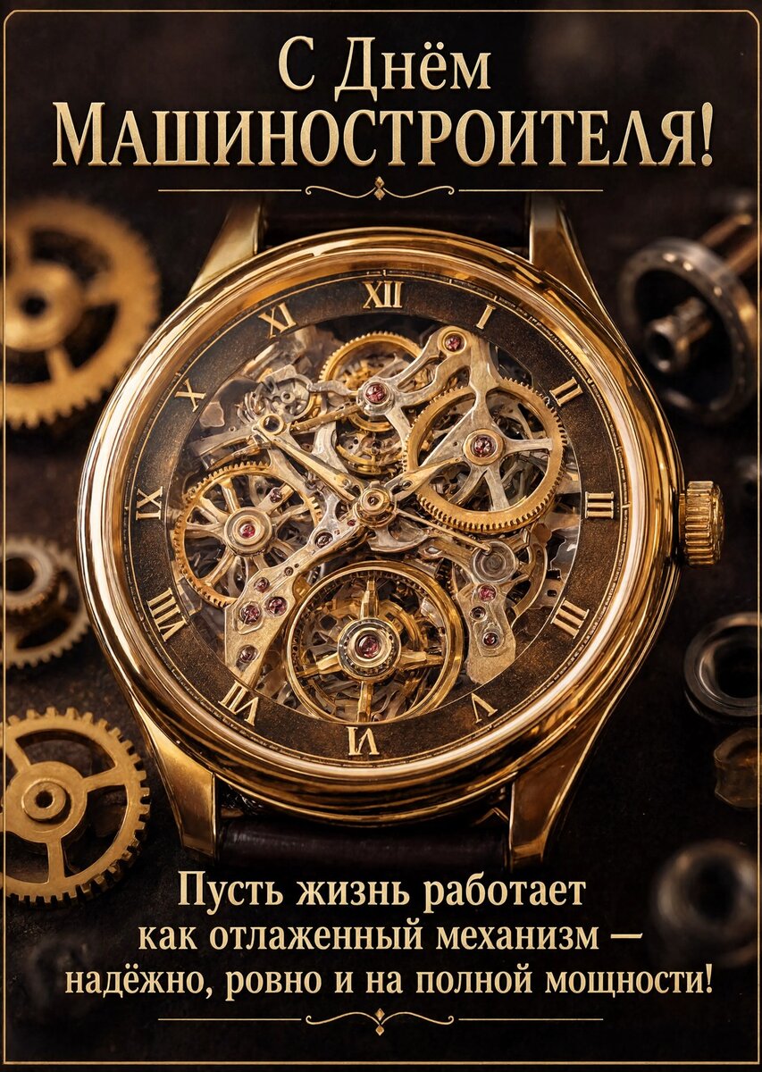 Открытка С днем машиностроителя #13