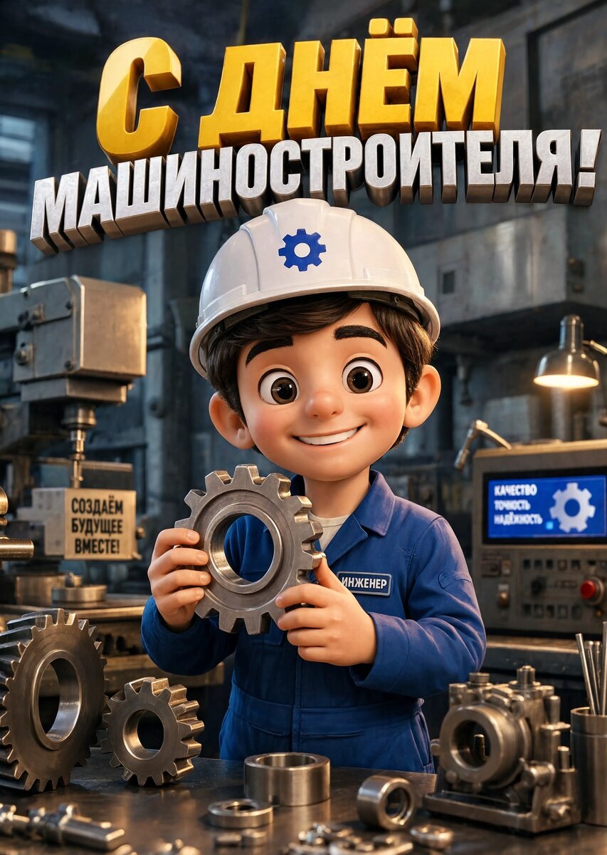 Открытка С днем машиностроителя #17