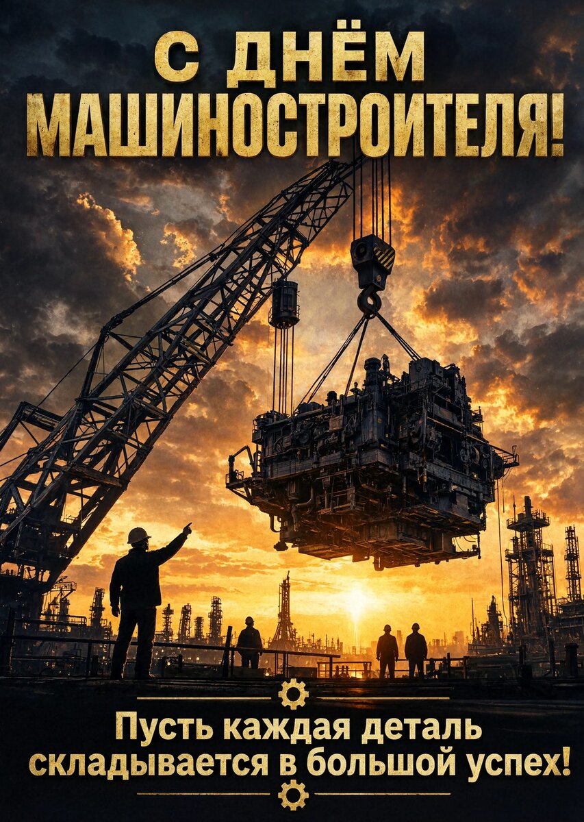 Открытка С днем машиностроителя #19