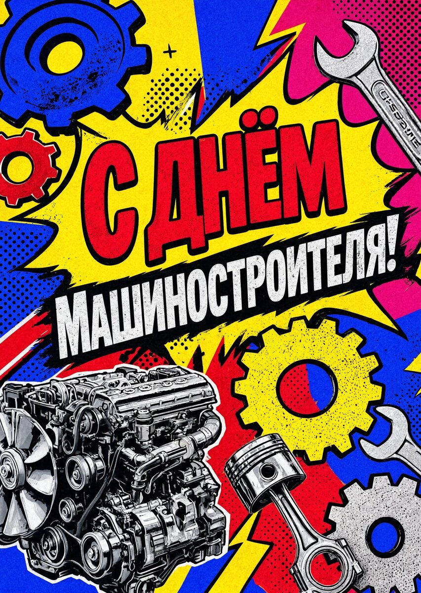 Открытка С днем машиностроителя #20