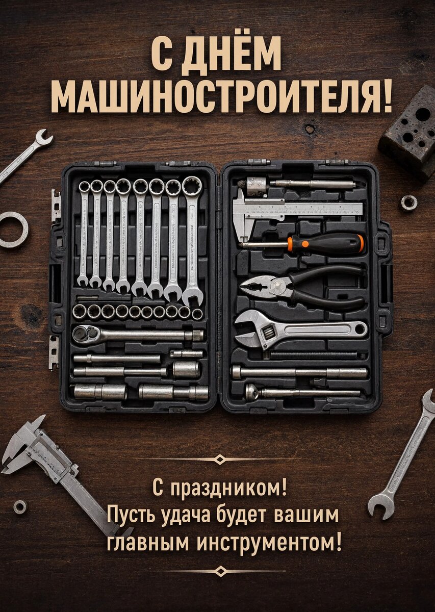 Открытка С днем машиностроителя #29