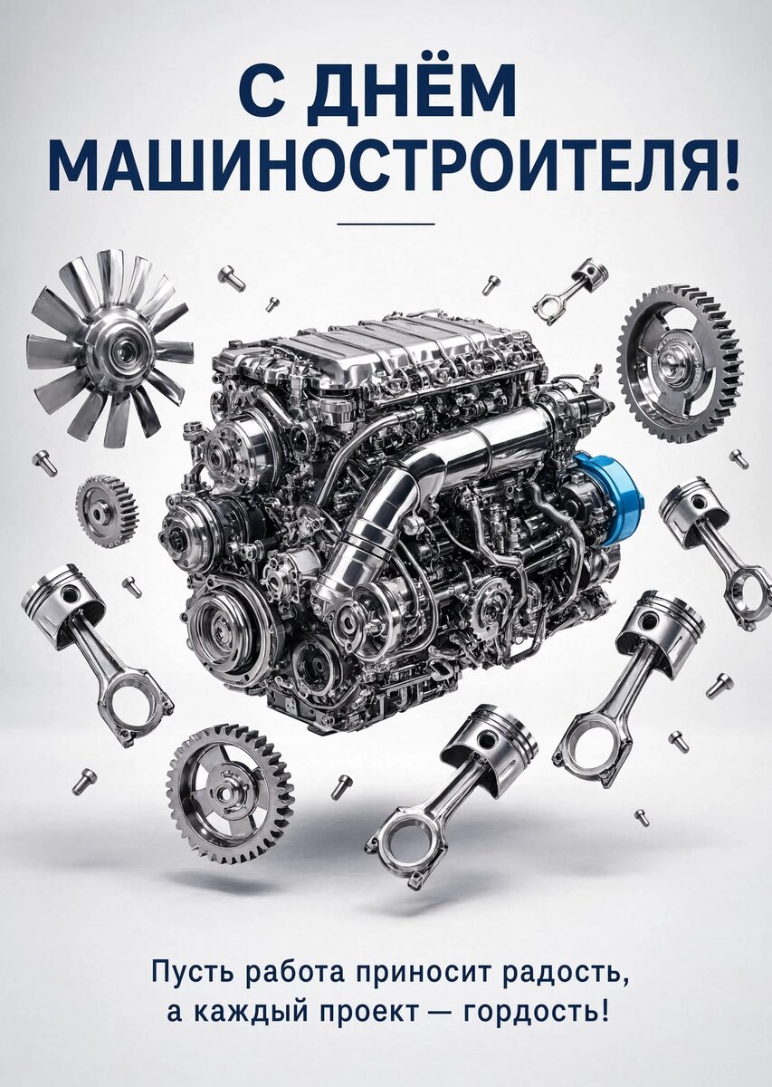 Открытка С днем машиностроителя #31