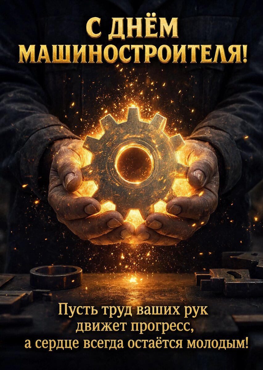 Открытка С днем машиностроителя #33
