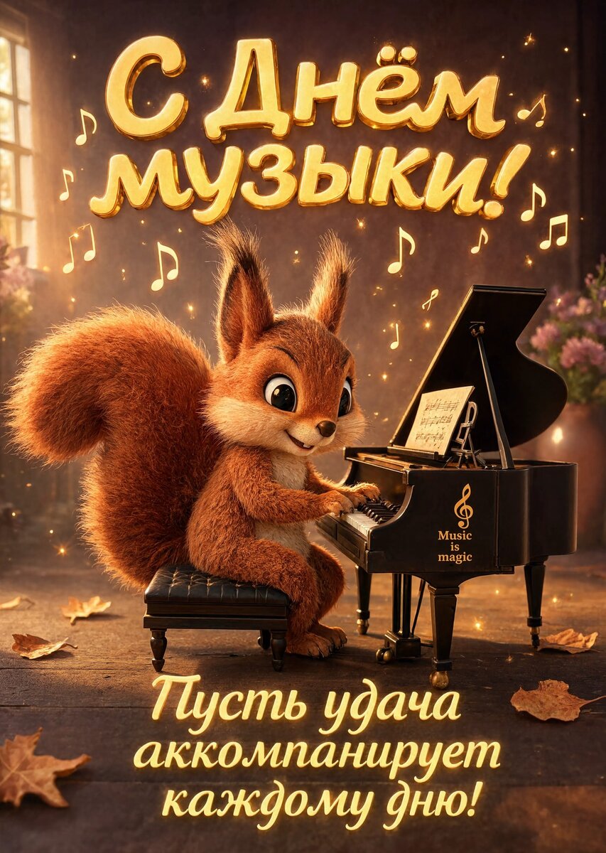 Открытка с Днем Музыки-15