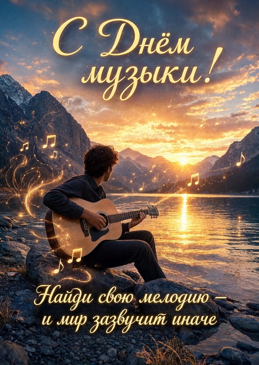 Открытка с Днем Музыки-19