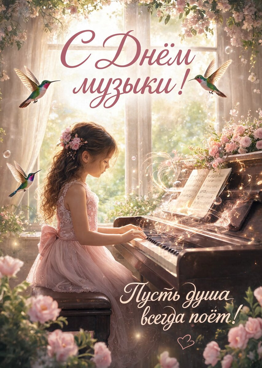 Открытка с Днем Музыки-21