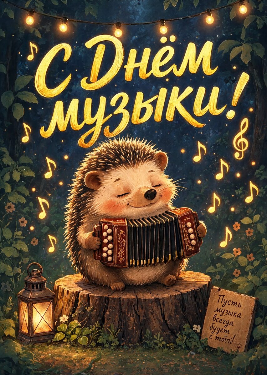 Открытка с Днем Музыки-22