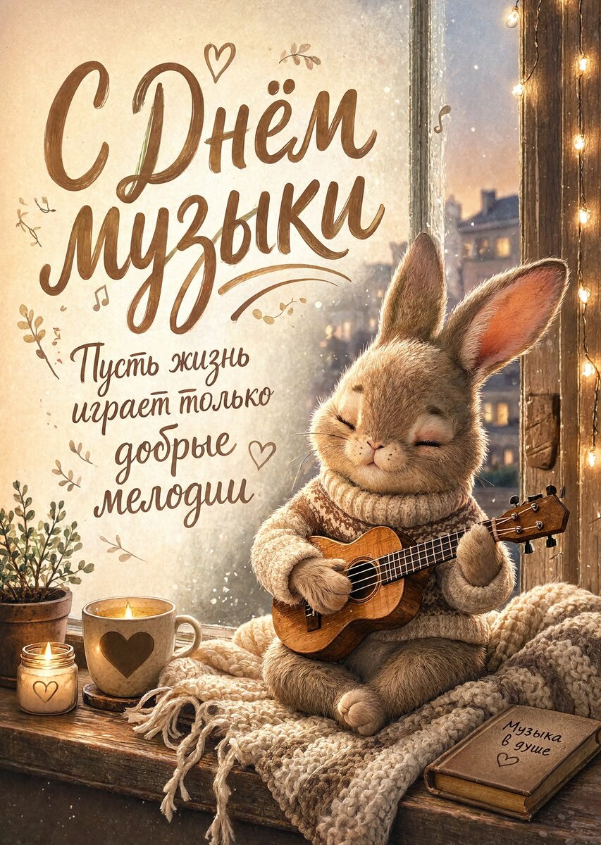 Открытка с Днем Музыки-25
