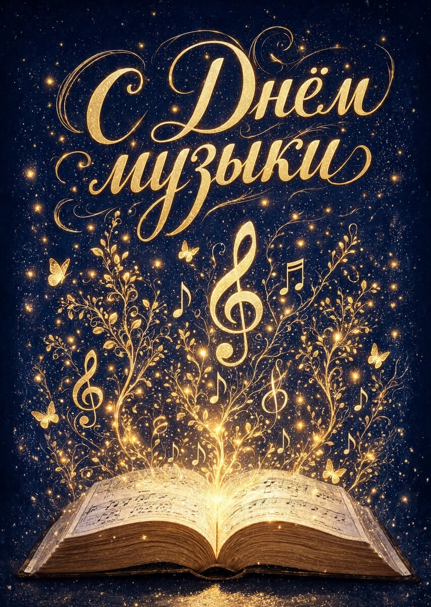 Открытка с Днем Музыки-27