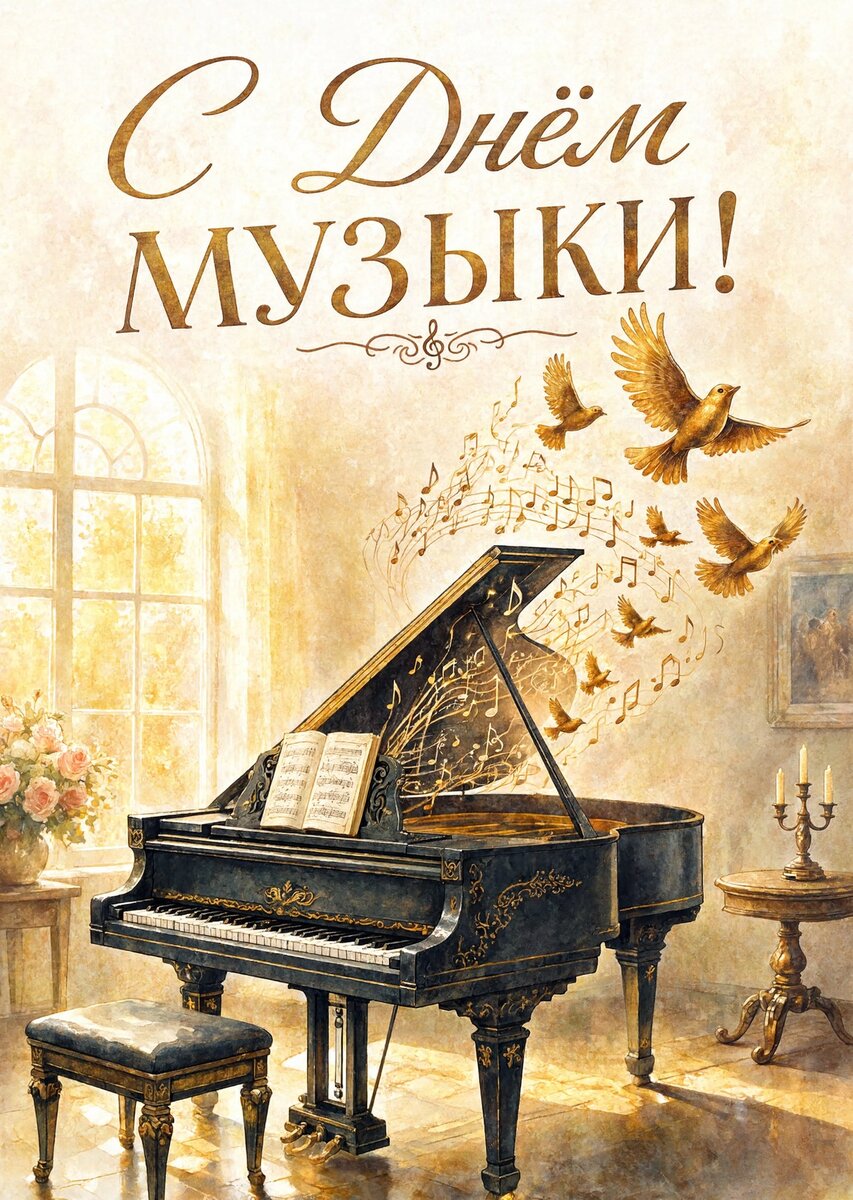 Открытка с Днем Музыки-4