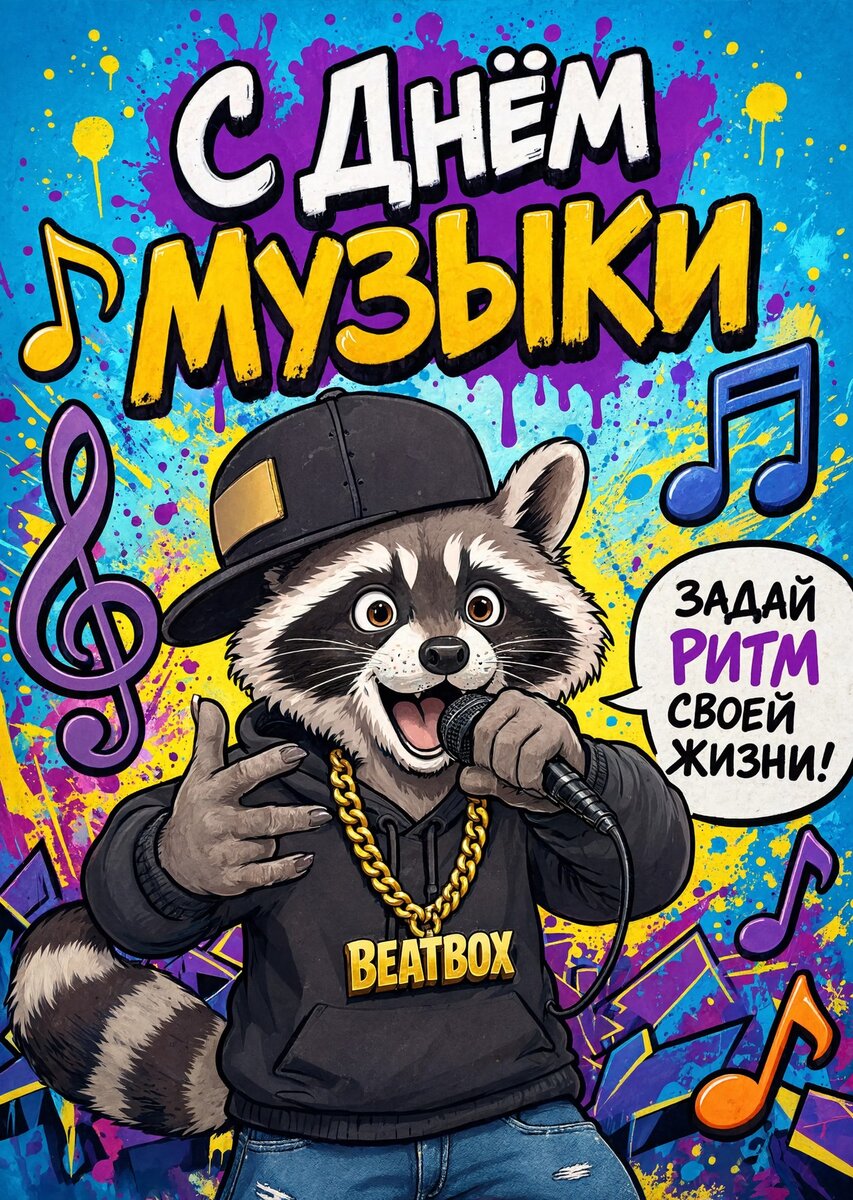 Открытка с Днем Музыки-5