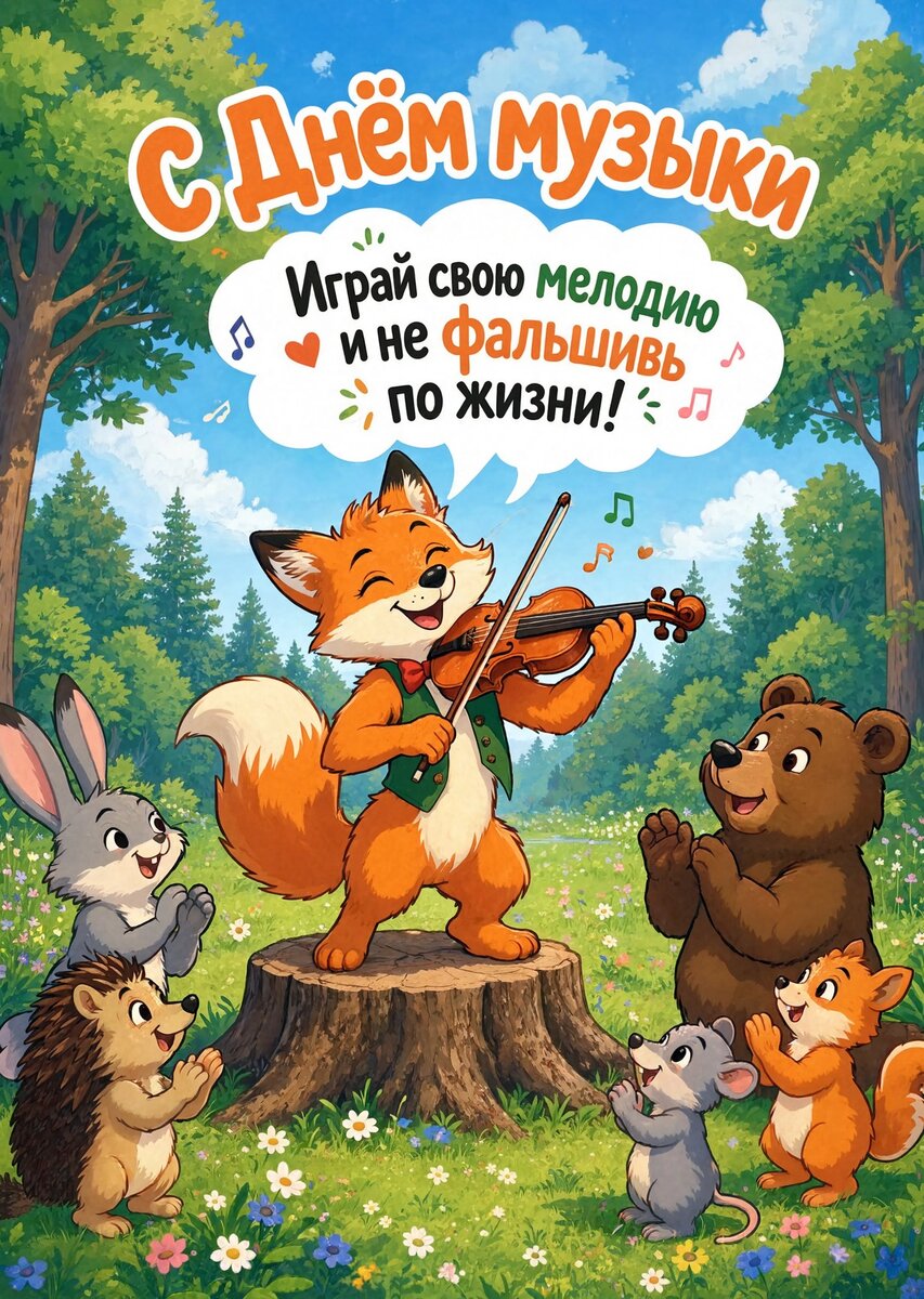 Открытка с Днем Музыки-6