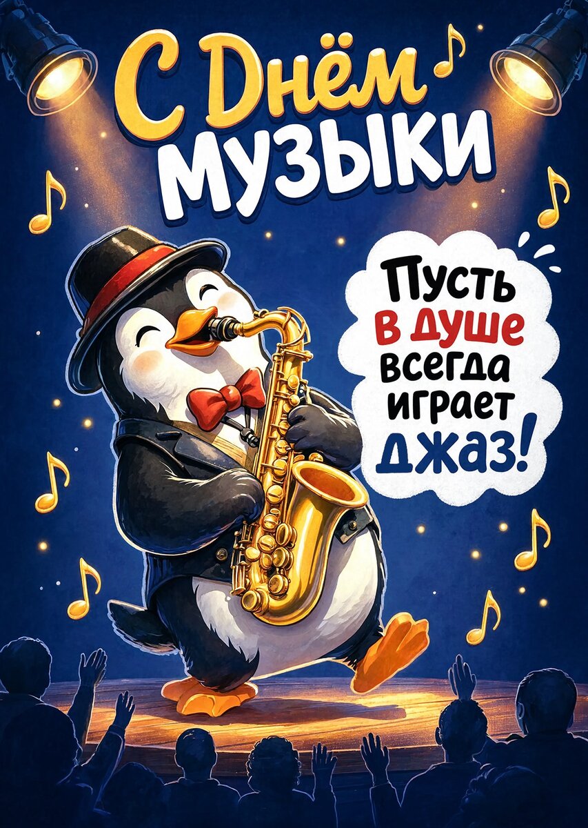 Открытка с Днем Музыки-9