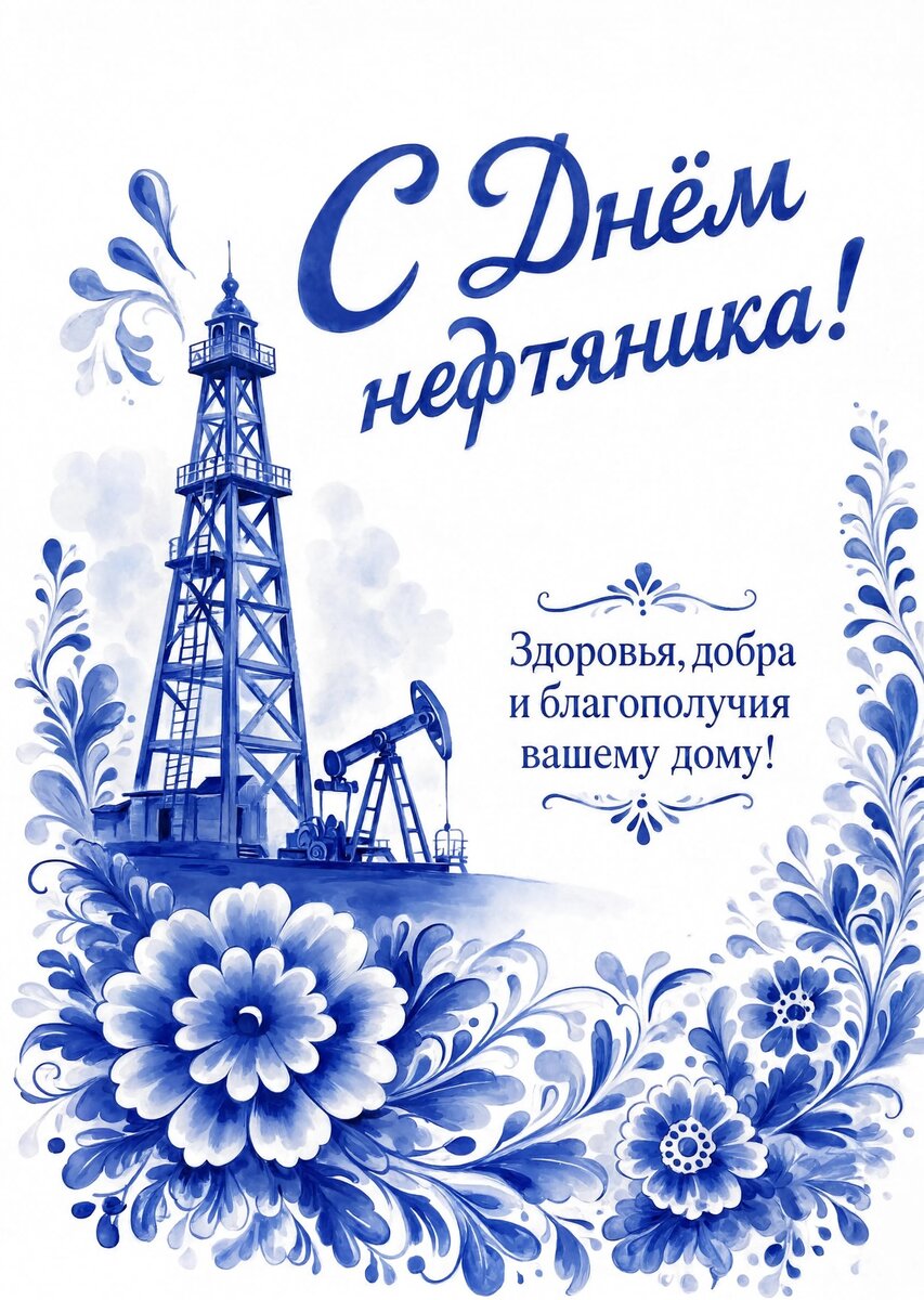 Открытка С Днём Нефтяника #10