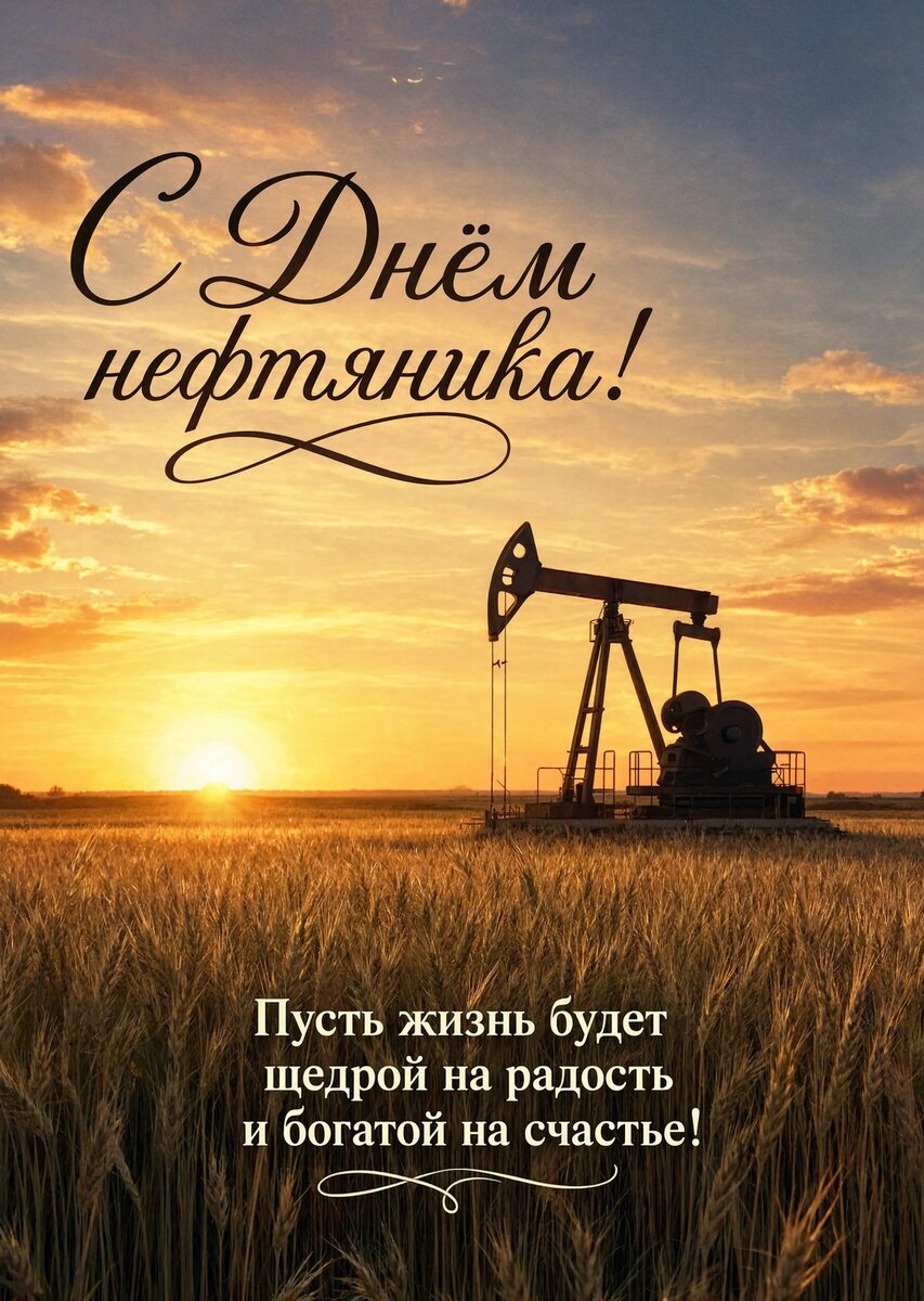 Открытка С Днём Нефтяника #11