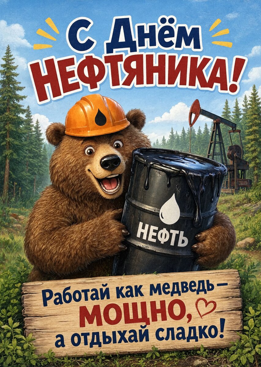 Открытка С Днём Нефтяника #12