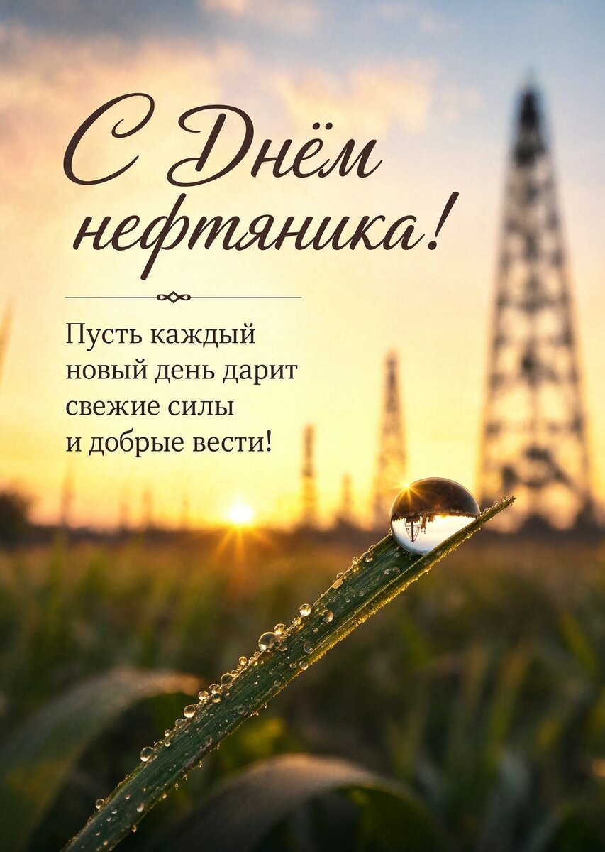 Открытка С Днём Нефтяника #16