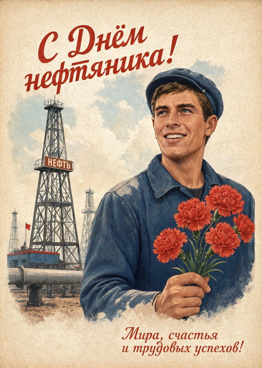 Открытка С Днём Нефтяника #17