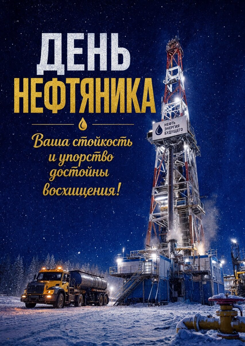 Открытка С Днём Нефтяника #19