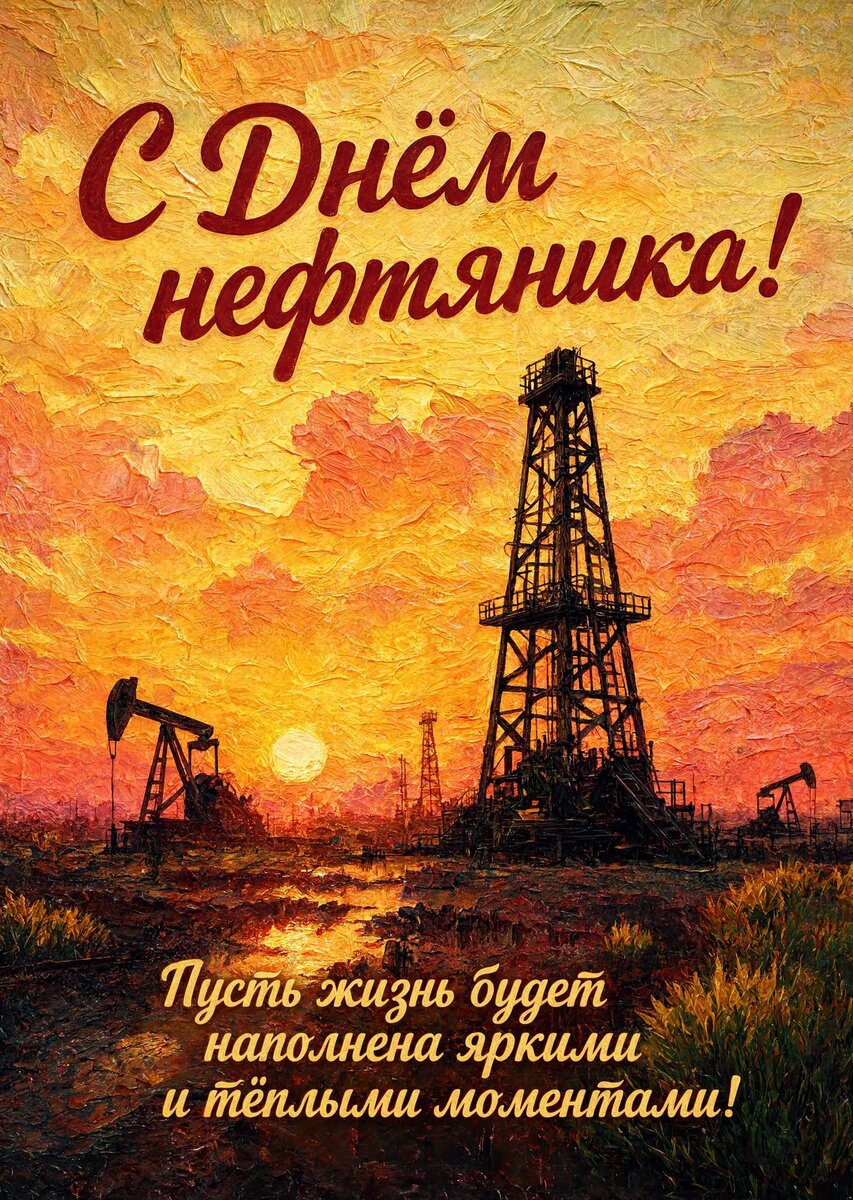 Открытка С Днём Нефтяника #22