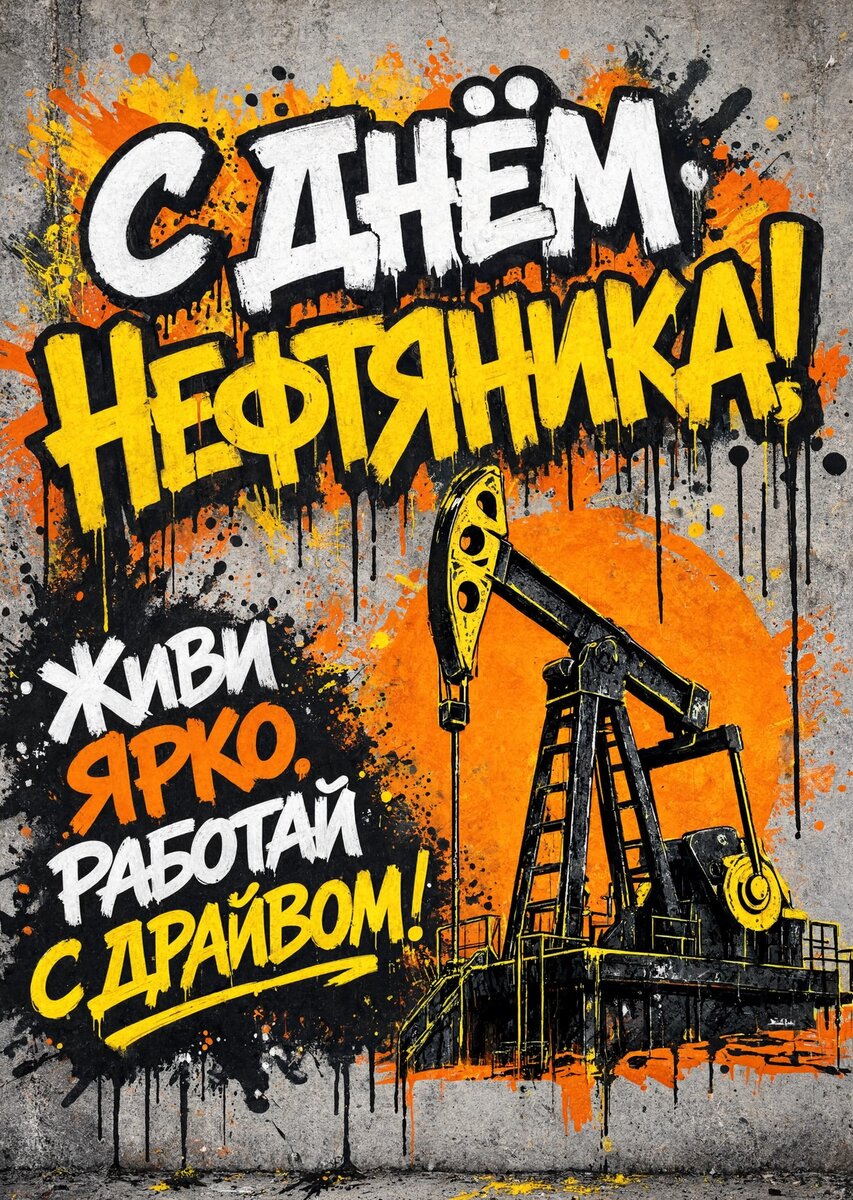 Открытка С Днём Нефтяника #23