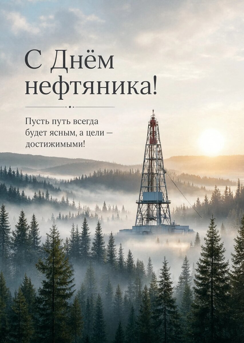 Открытка С Днём Нефтяника #25