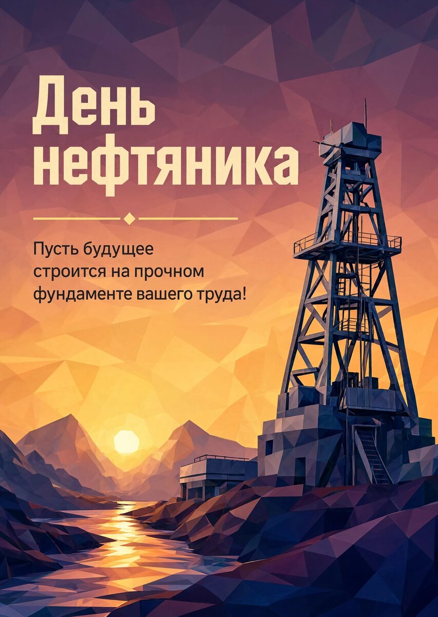 Открытка С Днём Нефтяника #26