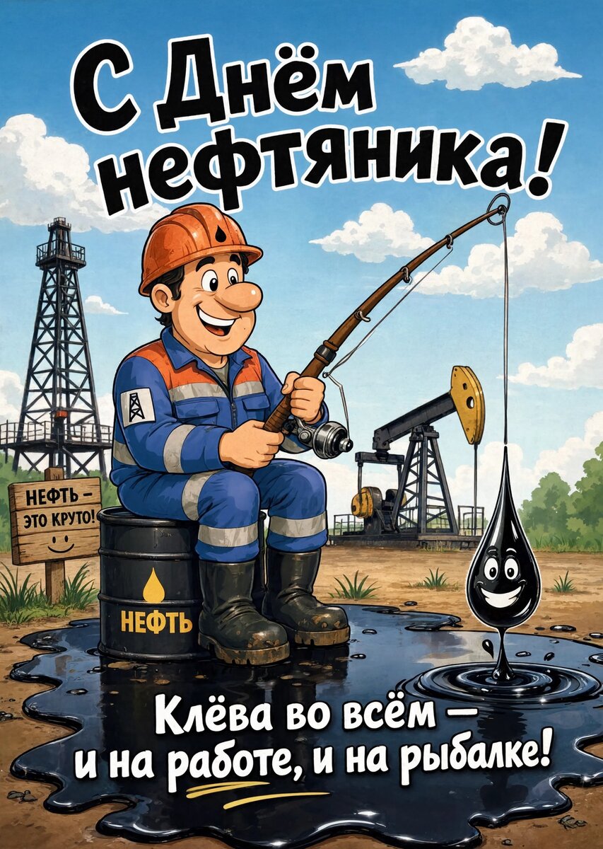 Открытка С Днём Нефтяника #27