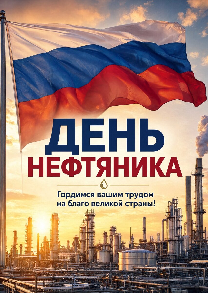 Открытка С Днём Нефтяника #3